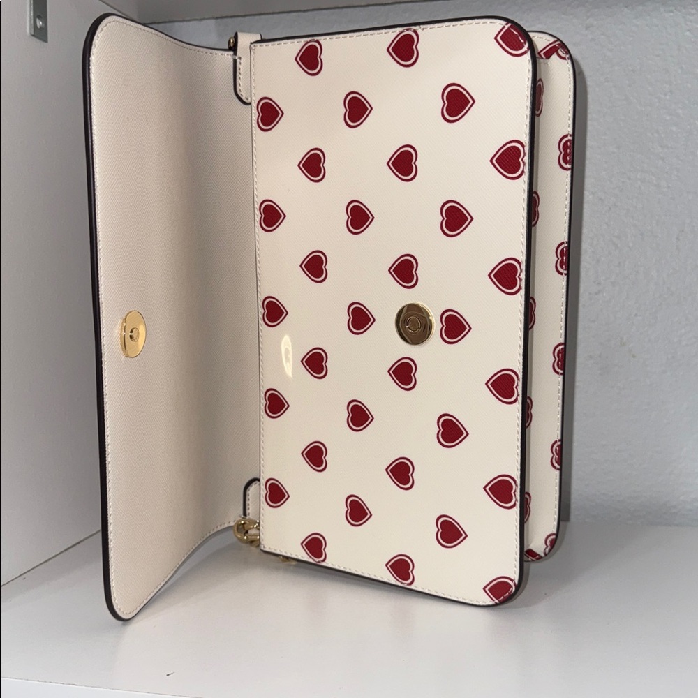 Kate Spade Cream and Red Heart Crossbody Bag - Picture 8 of 12